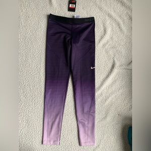 Nike Women’s hyperwarm performance leggings, size L, purple - NWT